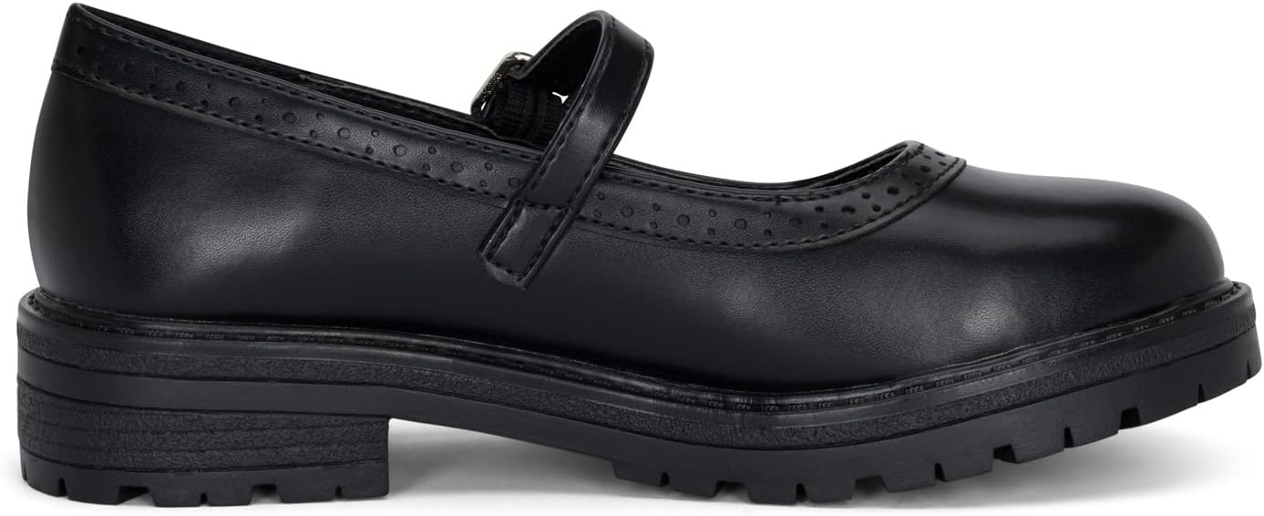 Chariot & Co : Anita-IIS - Girls/Little Kids Mary Jane Adjustable Buckle Closed Toe Lug Sole Heeled Loafers/School or Cosplay Shoes