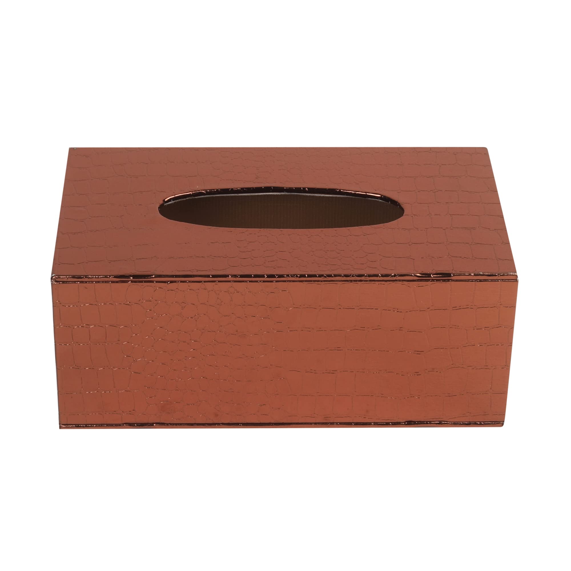 Anything & Everything Premium Tissue Holder Box | Paper Napkin Holder | Tissue Dispenser with Magnetic Bottom for Home/Office/Cafe (Rose Gold) 2