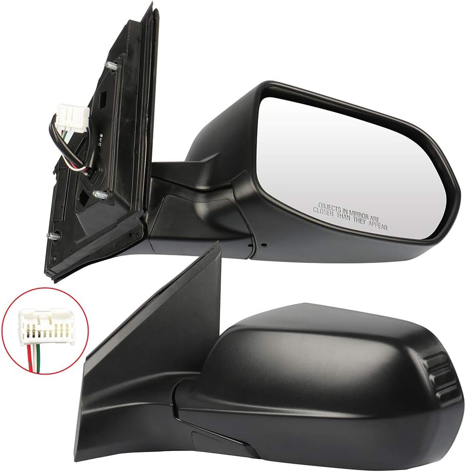 SCITOO Driver and Passenger Side View Mirrors Fit for 2012-2016 For Honda CR-V Power Adjustment Black Textured HO1320270 76200T0AA01