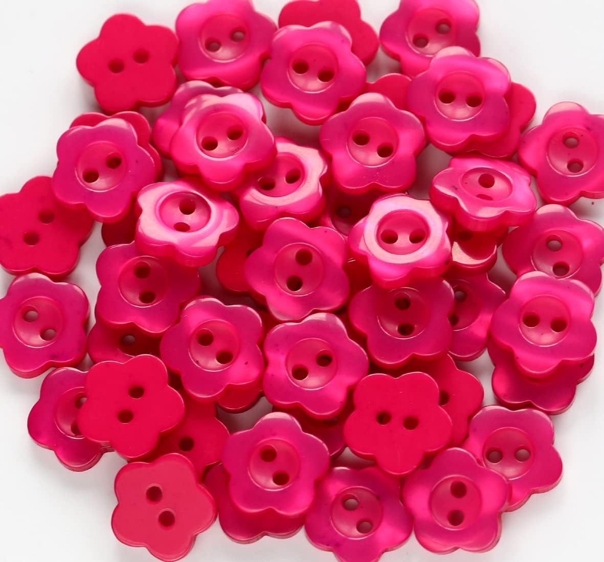 1/2 inch (12.5mm) Flower Shape Buttons for Sewing Shirts Hotpink Resin Buttons for DIY Crafts Projects Scrapbooking Pack of 150 pcs - Image 5