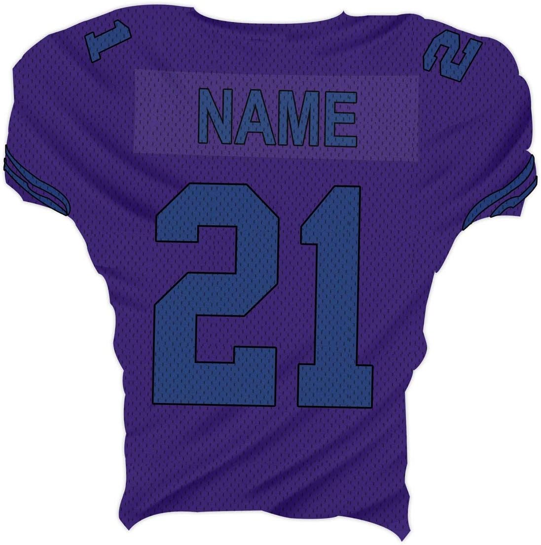 VWAQ Custom Football Jersey Removable Wall Decal Personalized Name and Number - FB5 (Dark Blue, 36" H X 36" W)