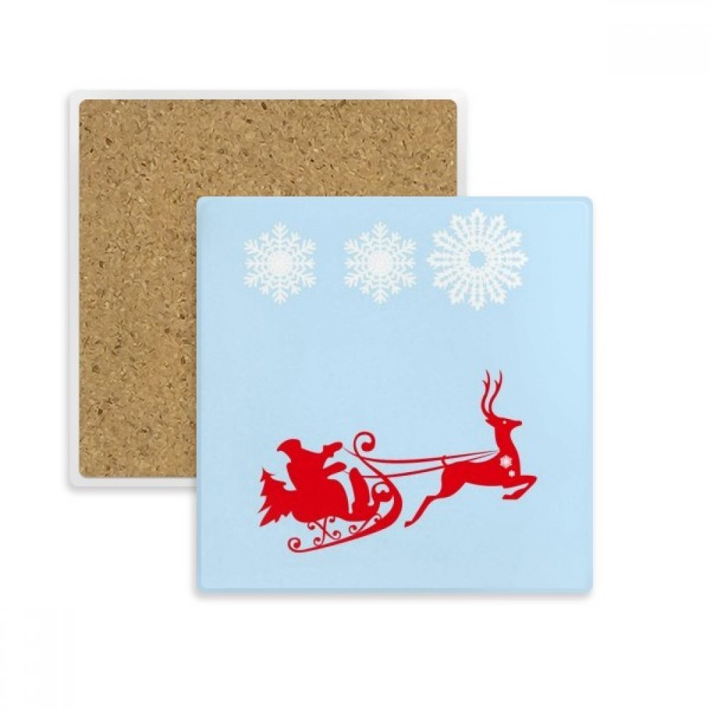 Repose-tasse Noël élan dessous de verre absorbant pour verre et tasse