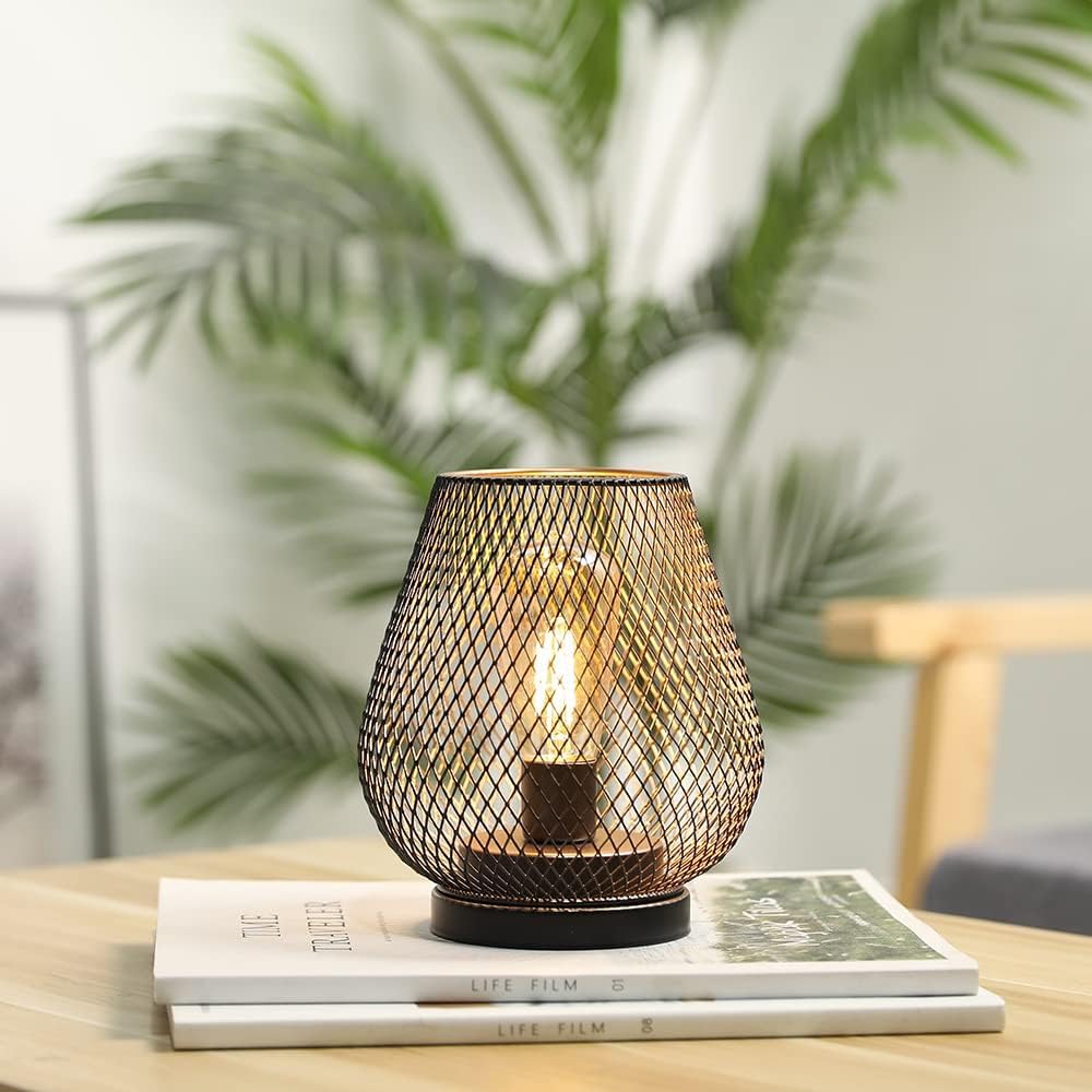 Amazon.co.jp : JHY DESIGN LEDランタン 卓上ランプ メタルケージ
