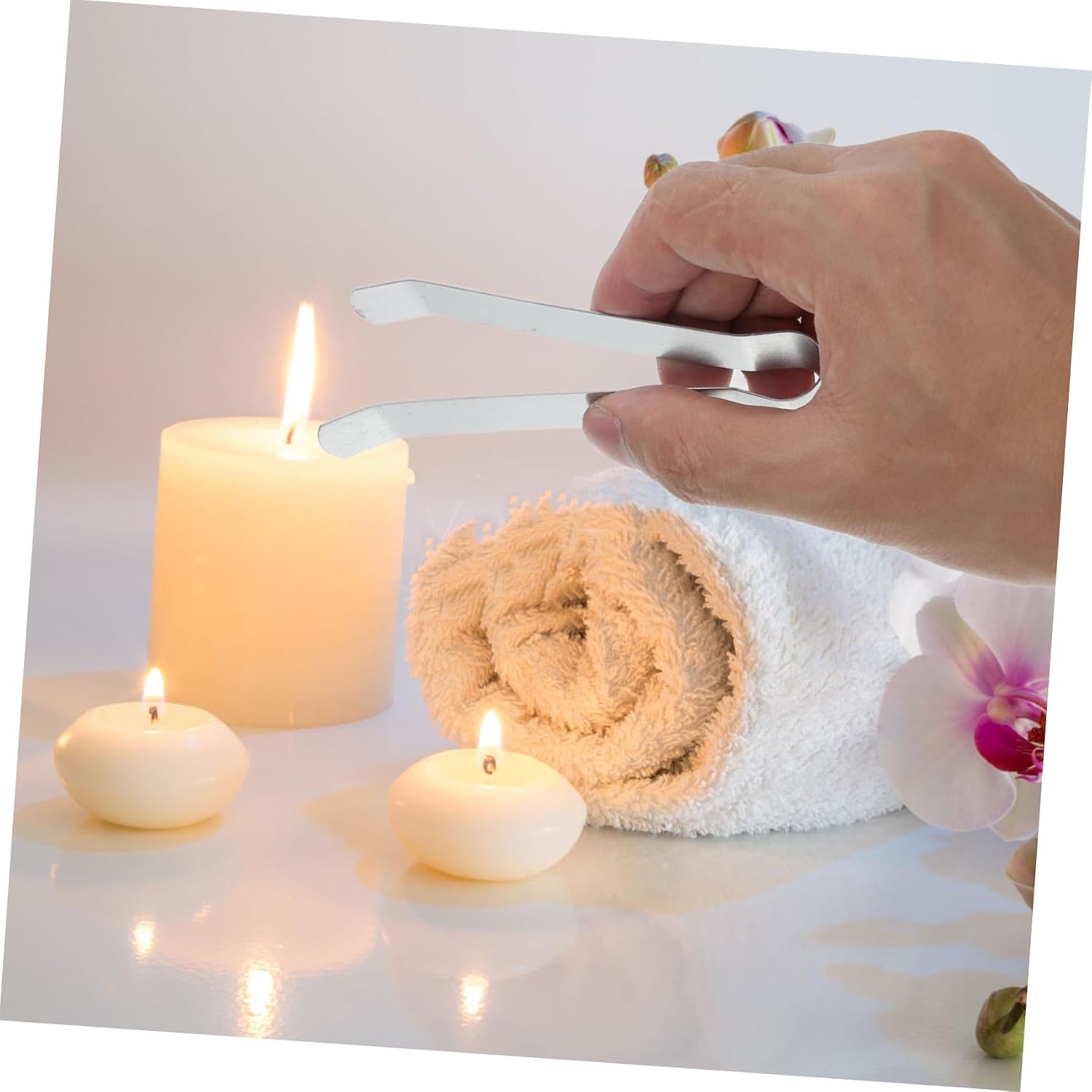 5sets Flame Snuffer Wick Snuffer Extinguisher Christmas Wick Trimmer Metal for Candles 5pcs*5