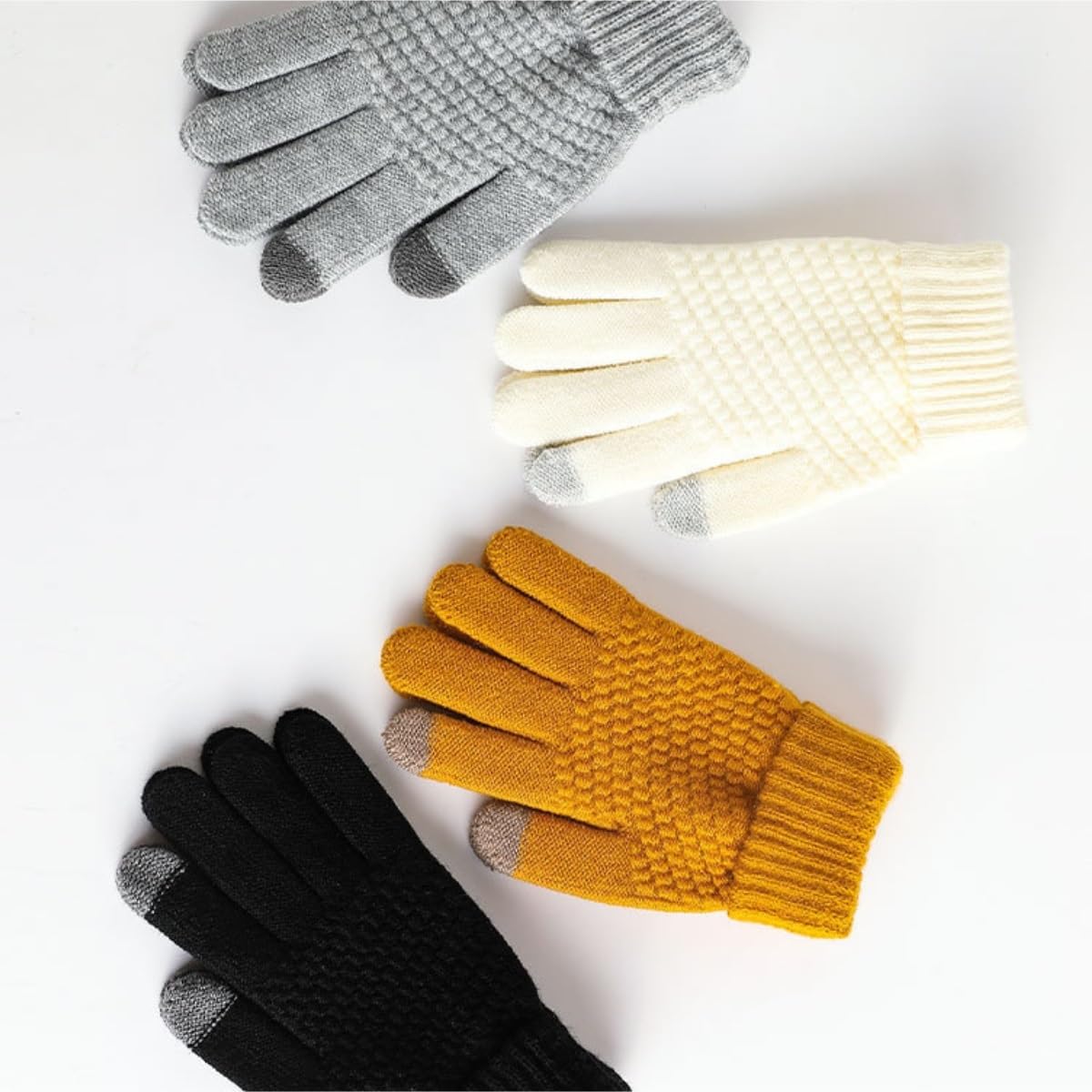 Guantes Térmicos Exterior Guantes De Invierno Con Pantalla Táctil Suave Y Puños Elásticos Cálidos Terciopelo Pespunte Invierno