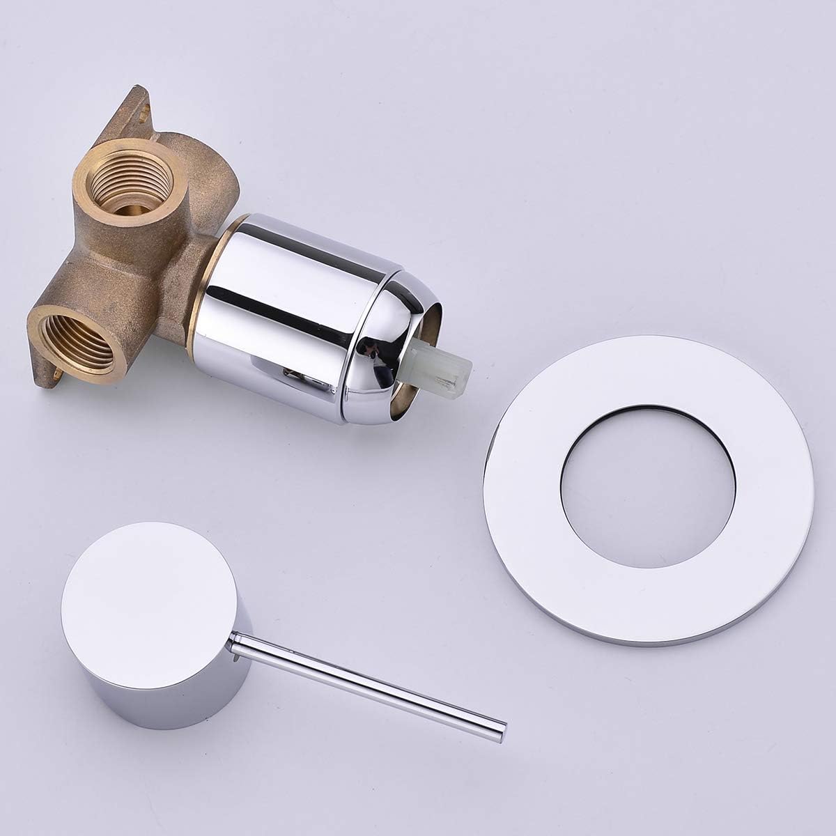 ZUKKI Shower Knobs Wall Mount Manual Bathroom Concealed Shower Mixer Valve Trim Kit Control