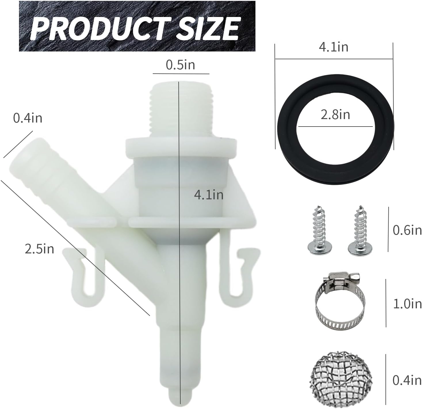 MDEOOSKY 385311641 385311658 RV Toilet Valve Kit & Flush Ball Seal Replacement for Dometic Pedal flush Toilet 300, 310, 320 Series & Marine Toilets - Prevent leakage
