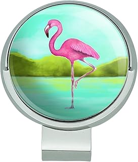 GRAPHICS & MORE Pink Flamingo in Water Golf Hat Clip with Magnetic Ball Marker