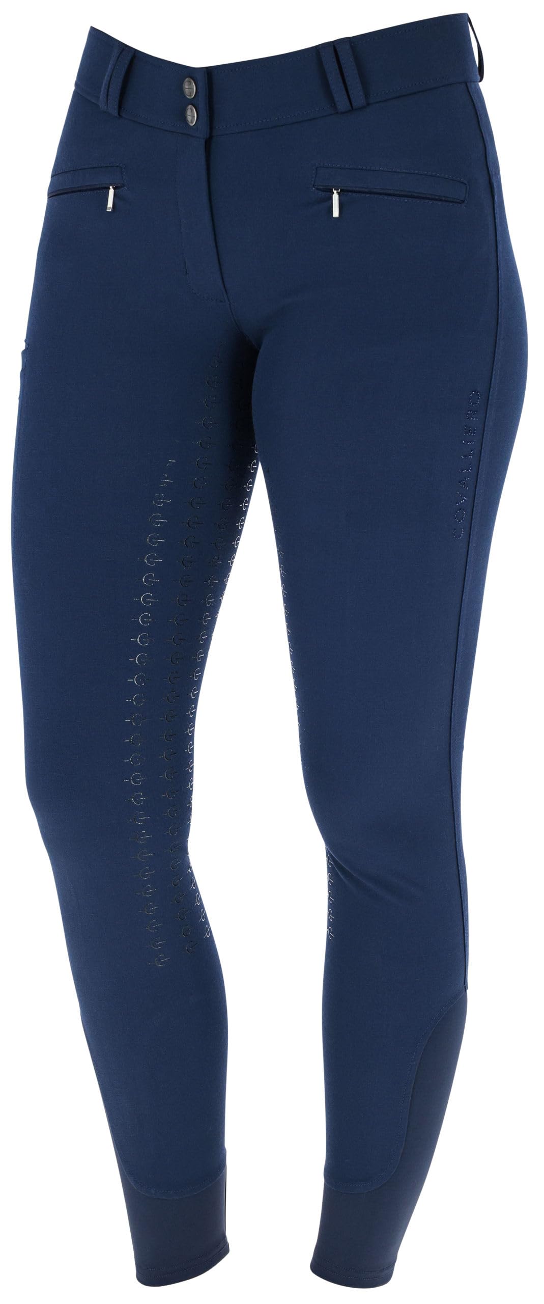 Covalliero Reithose Signature, Gr. 42, Dark Navy, Polyester, Baumwolle, Damen, Zwei Reißverschlusstaschen, mit Handytasche, maschinenwaschbar bei 30°C, 3232420