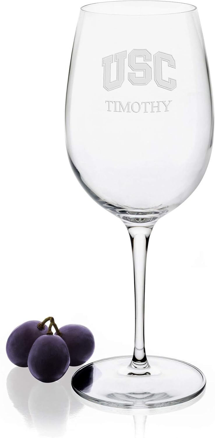 M. LA HART University of Southern California Red Wine Glasses - Set of 4