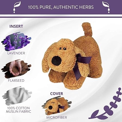 Miniatura 4 de Sonoma Lavender animales de peluche para aromaterapia, aptos para microondas, con aroma a lavanda (Lucky, el cachorro)