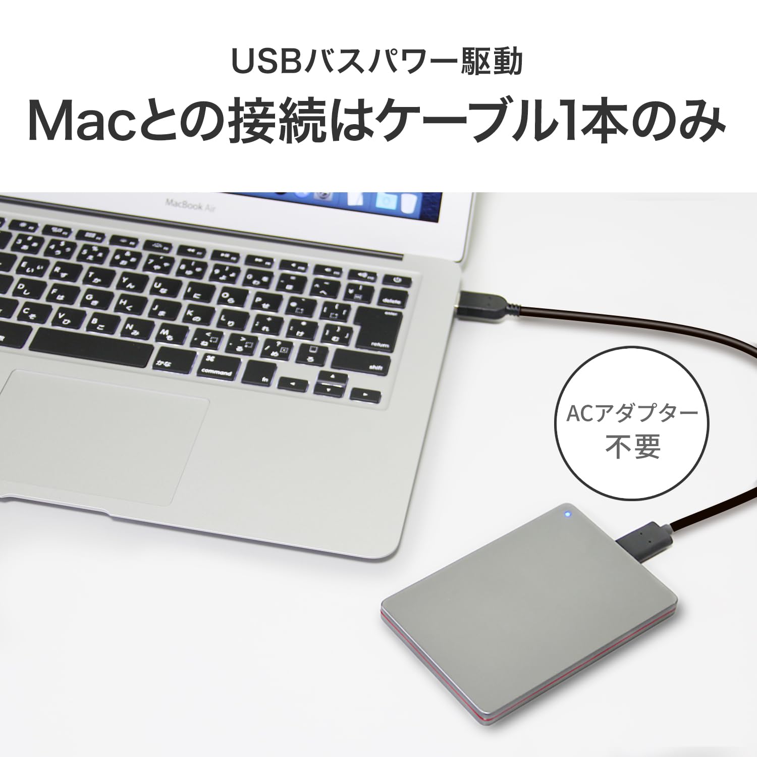 Amazon | IODATA ポータブル HDD 2TB カクうす Mac Black×Red USB
