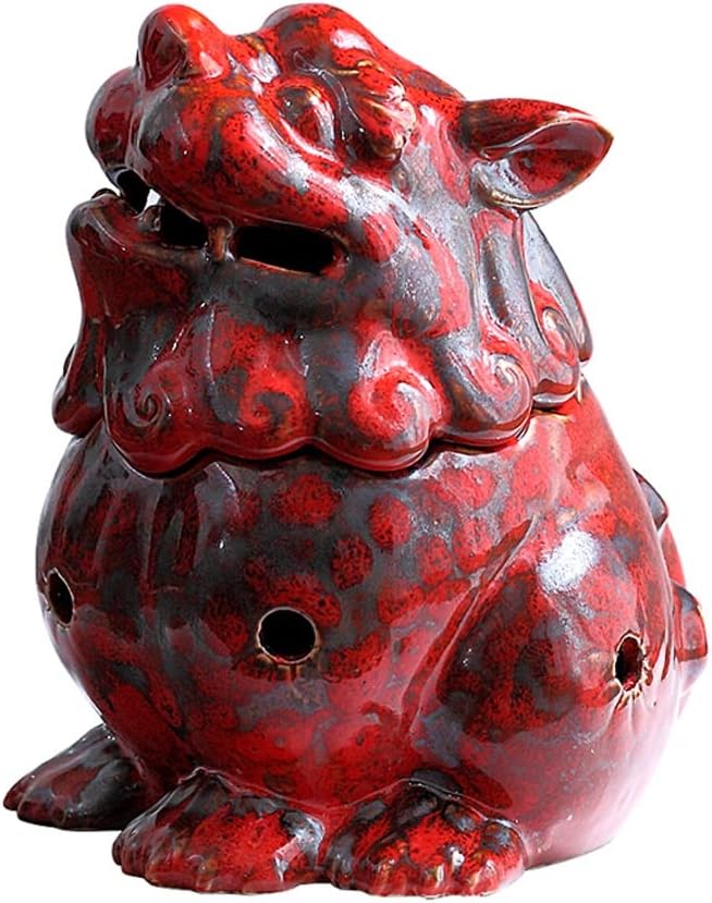 Incense Holder Incense Burner Incense Waterfall Ceramic Lion Aromatherapy Stove Plate Incense Stove Tower Incense Sandalwood Road Agarwood Home Decoration Tea Room Incense Backflow Incense Burner