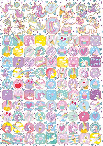 Unicorns Mega Sticker Pack | Tre tipi di adesivi