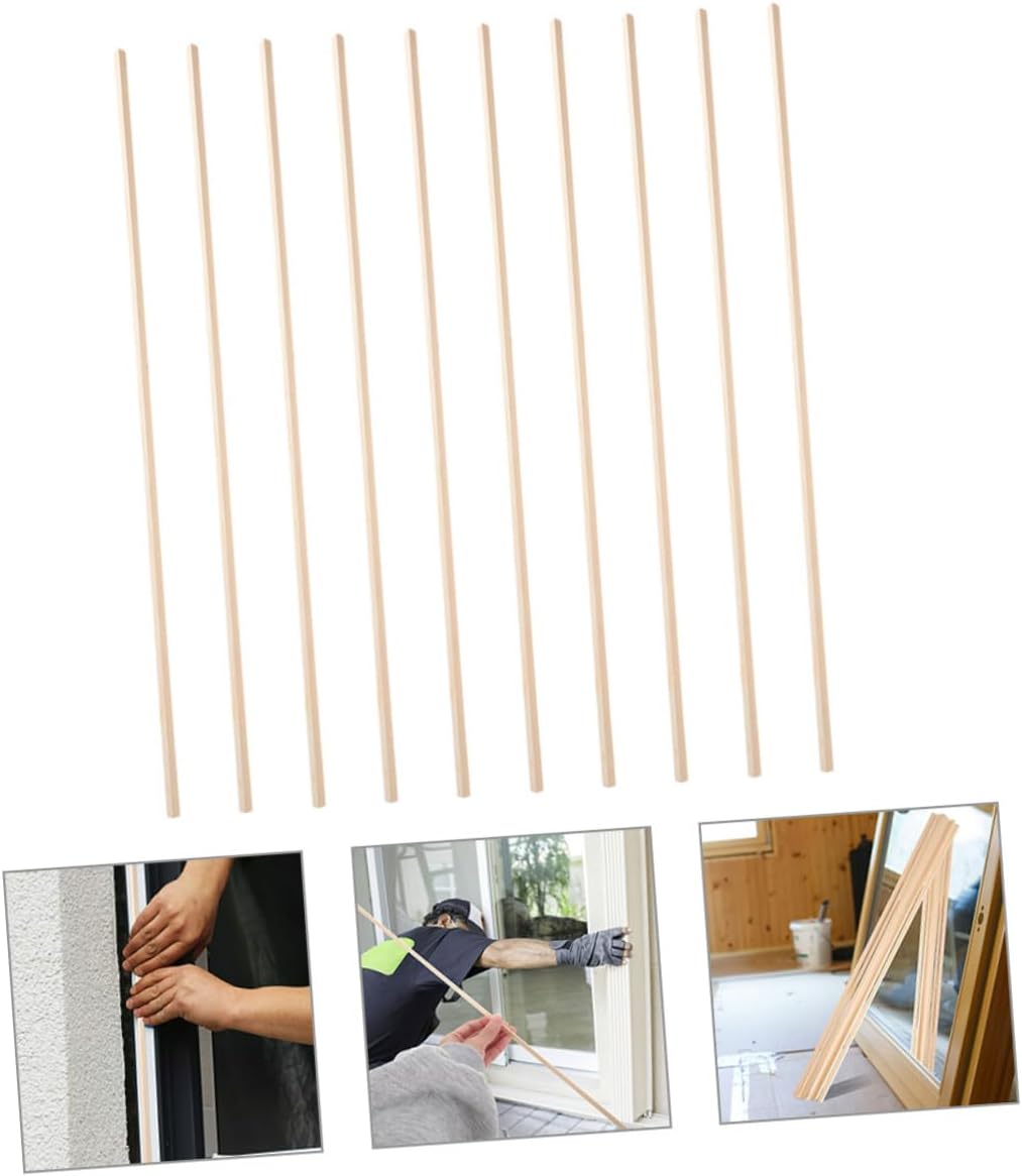 DOITOOL 30pcs Wooden Window Trim Molding Screen Decor Kit DIY Molding Strip for Window Edge