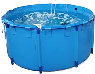 Piscina sobre el suelo de 3 pies, 10 pies, 13 pies, marco de metal, piscina al aire libre con válvula de drenaje, perfecta para diversión familiar y relajación, color azul, duradero y fácil de