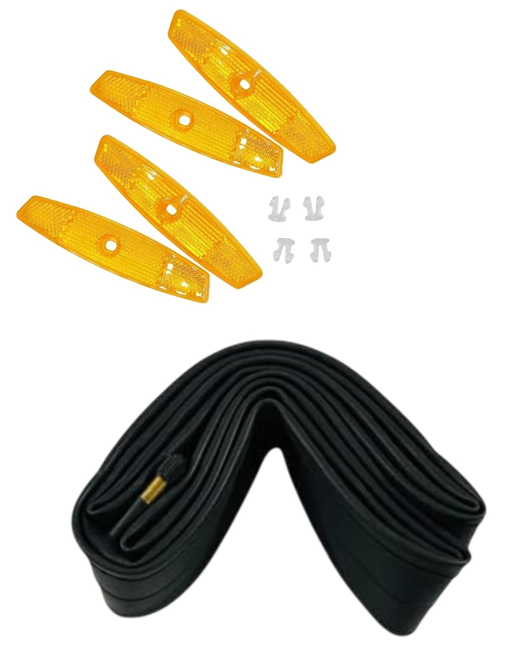 Bedrock Heavy Duty MTB Inner Tube 24x2.35/2.40 | Anti Leakage Bicycle Tube with Long Valve & 4 Wheel Reflectors-picture-17