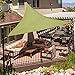 OldPAPA Tenda a Vela Triangolo Vele Parasole Impermeabile Protezione Solare Blocco UV Giardino Terrazzo Piscina Tetto Parasole, 4x4x4m, Verde dell'Esercito