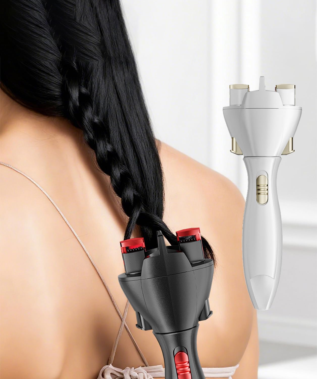 Hair Braiding Machine, 2026 New Smart Braiding Machine, Braiding Machine for Black Hair, Fully Automatic DIY Smart Braiding Hair Machine (White)