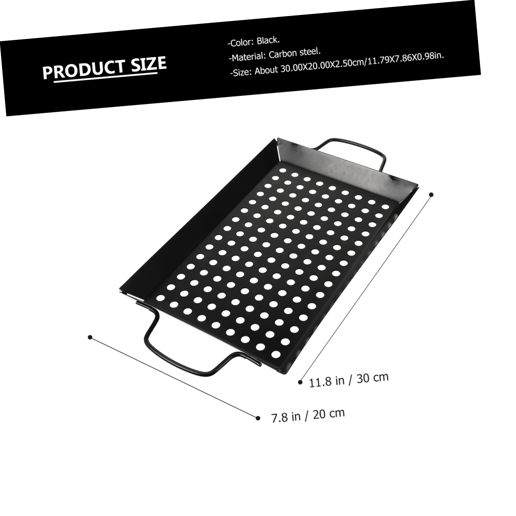 Ciieeo Outdoor Grill Bbq Pans Grilling Pan Non Stick Grilling Trays Large Holes Grill Basket