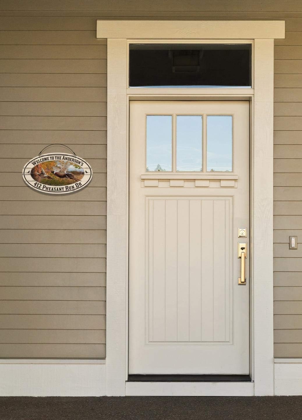 Pheasant Hunting Themed Home Address Small Size Welcome Sign