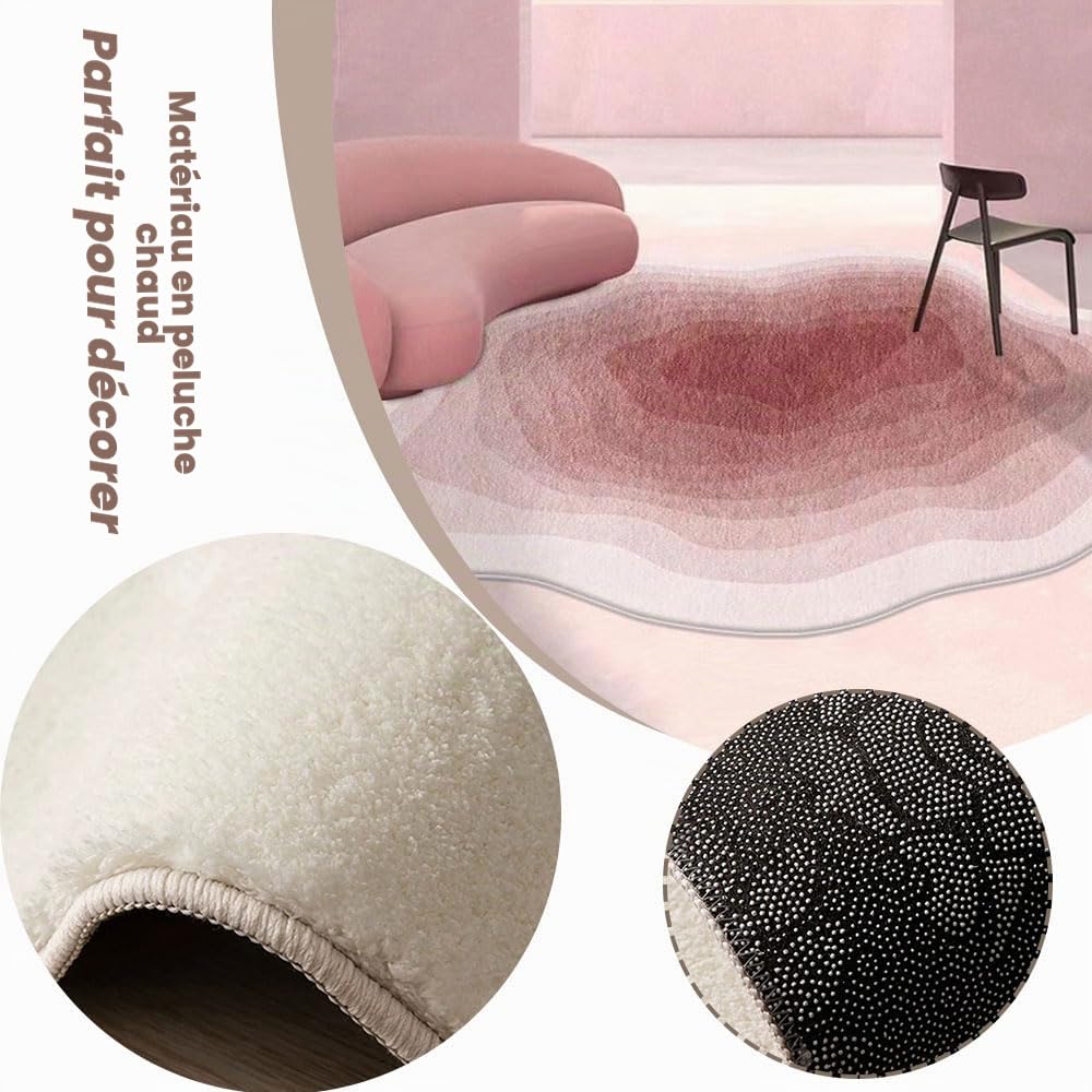 ENEN Tapis de Salon Moderne à Poils Courts - Dégradé Irrégulier Shaggy Lavable Antidérapant pour Intérieur Chambre À Coucher (120x160cm, Vert Sauge)