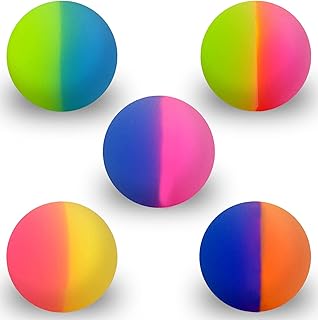 Entervending Bouncy Balls in The Gift Box - ICY Bounce Balls for Kids - Rubber Balls for Kids - 5 Pcs Large Bouncy Ball 45mm - Hi Bouncy Balls for Kids - Colorful Bouncing Balls