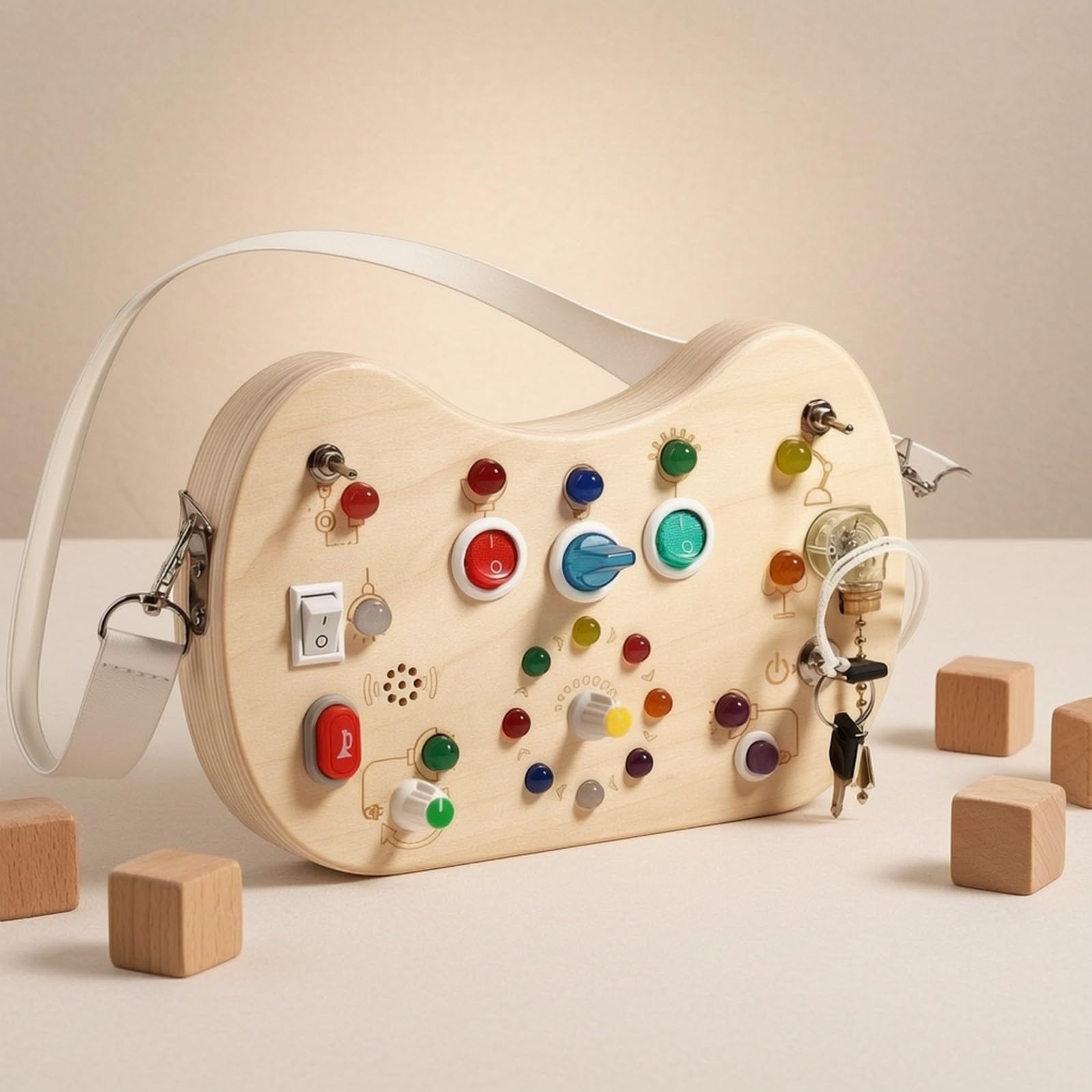 MagiDeal Tavola Sensoriale in Legno Multiactività |, Pannello Sensoriale, Didattico, Giocattolo, per, Casa, Neonati