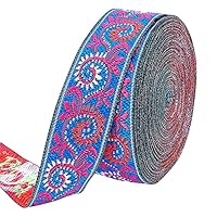 FINGERINSPIRE - Nastro jacquard vintage nero da 10 , in stile etnico