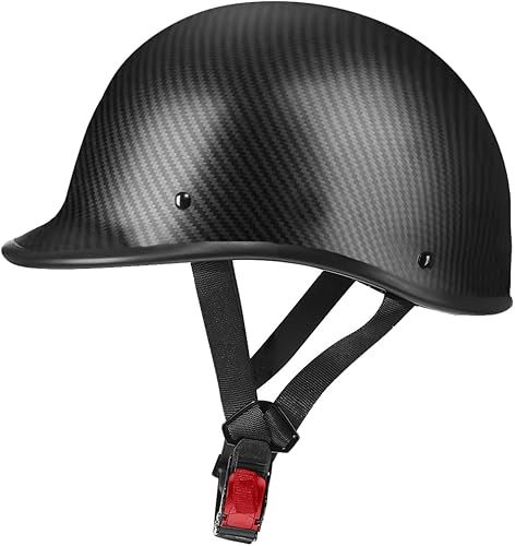 Miniatura 2 de Motorcycle Half Helmet, DOT Vintage Open Face Half Shell Low-Profile Skull Cap Moped Beanie Novelty Helmet for Adult Men Women