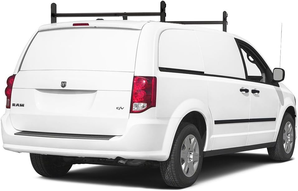 AA-Racks Model DX36 Compatible Transit Connect 2008-13 Steel 3 Bar Utility Drilling Van Roof Ladder Rack System - Sandy Black : Everything Else
