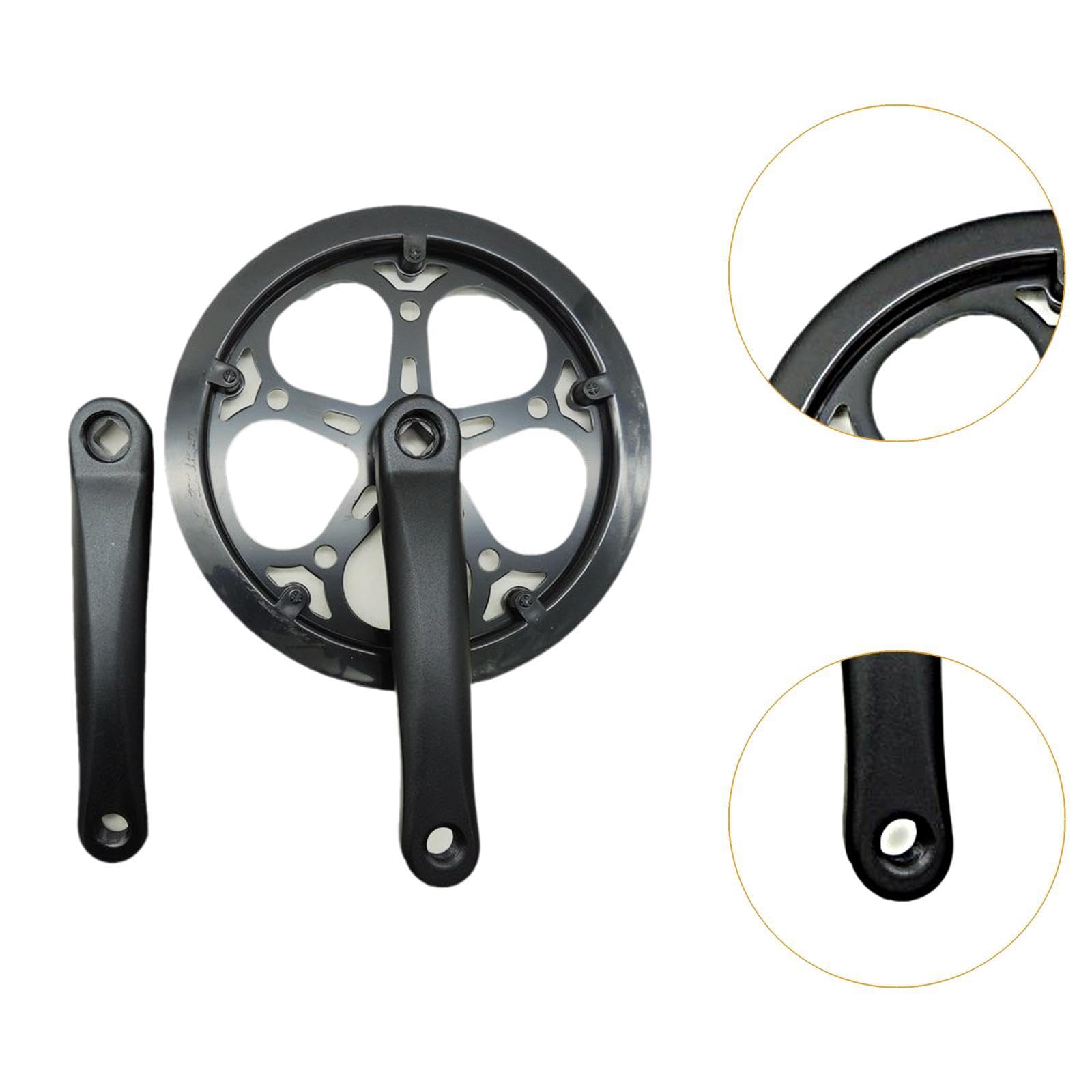 Guarnitura per bicicletta ad alta resistenza, set per bicicletta pieghevole, bici da strada, nero, 170 mm
