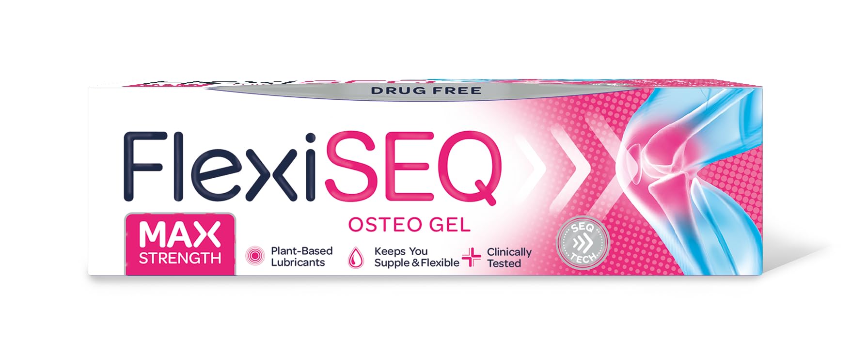 FlexiSEQ Max Strength Osteo Gel 100g, Drug Free, Topical Gel for Joints