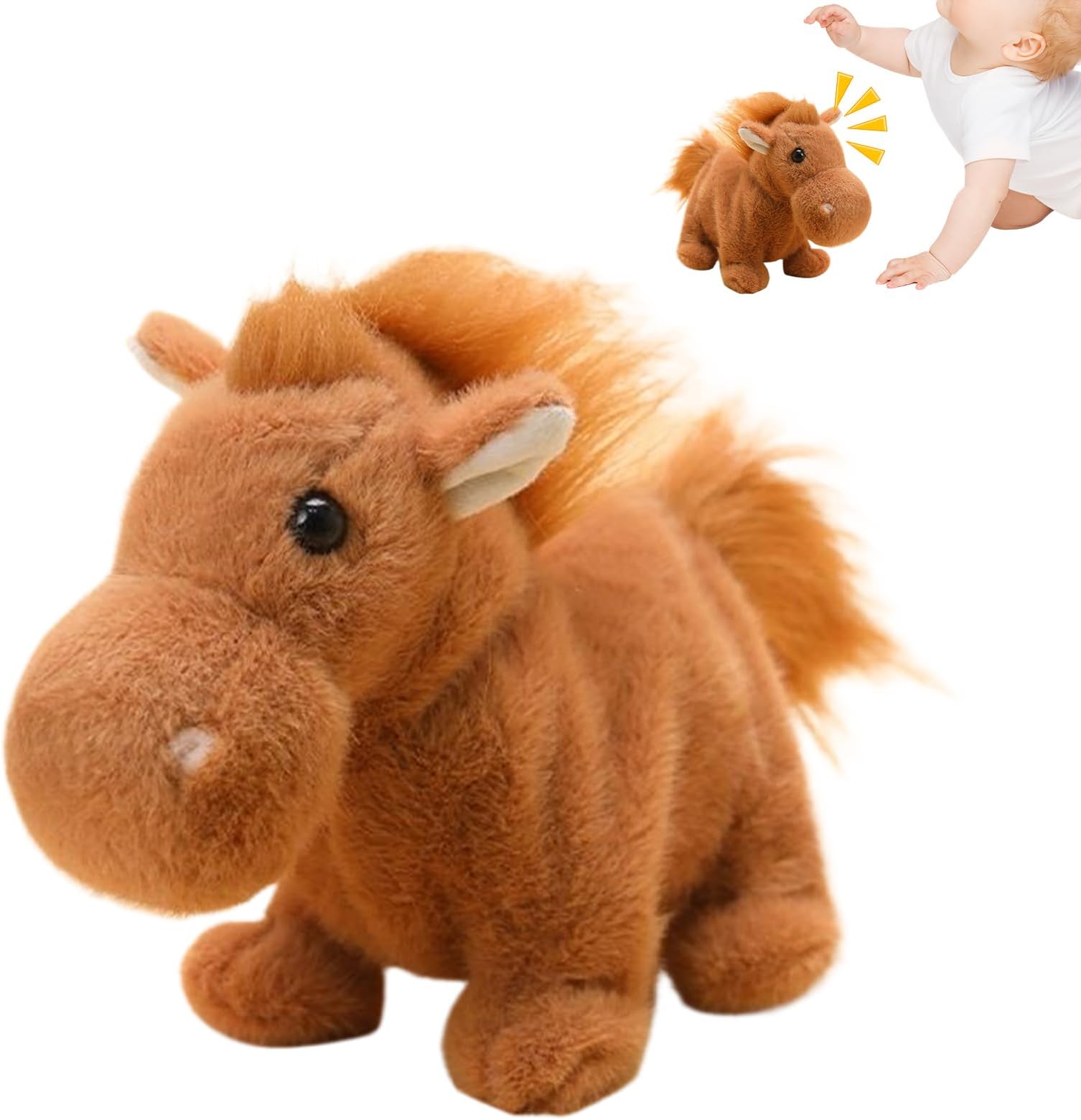 Stuffed Animal Doll,Cute Interactive Electric Animal Doll - Electric Robot Plush Dog Toys,for Women Men Boys Girls Teens Adults Living Room Bedroom Shelf Table Study Nursery