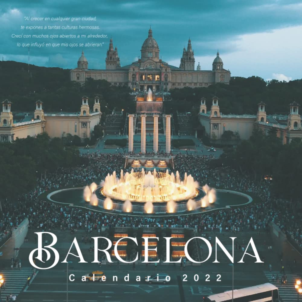 Calendrier Barcelone 2022 organiseur papier 8.5x8.5 pour notation personnelle