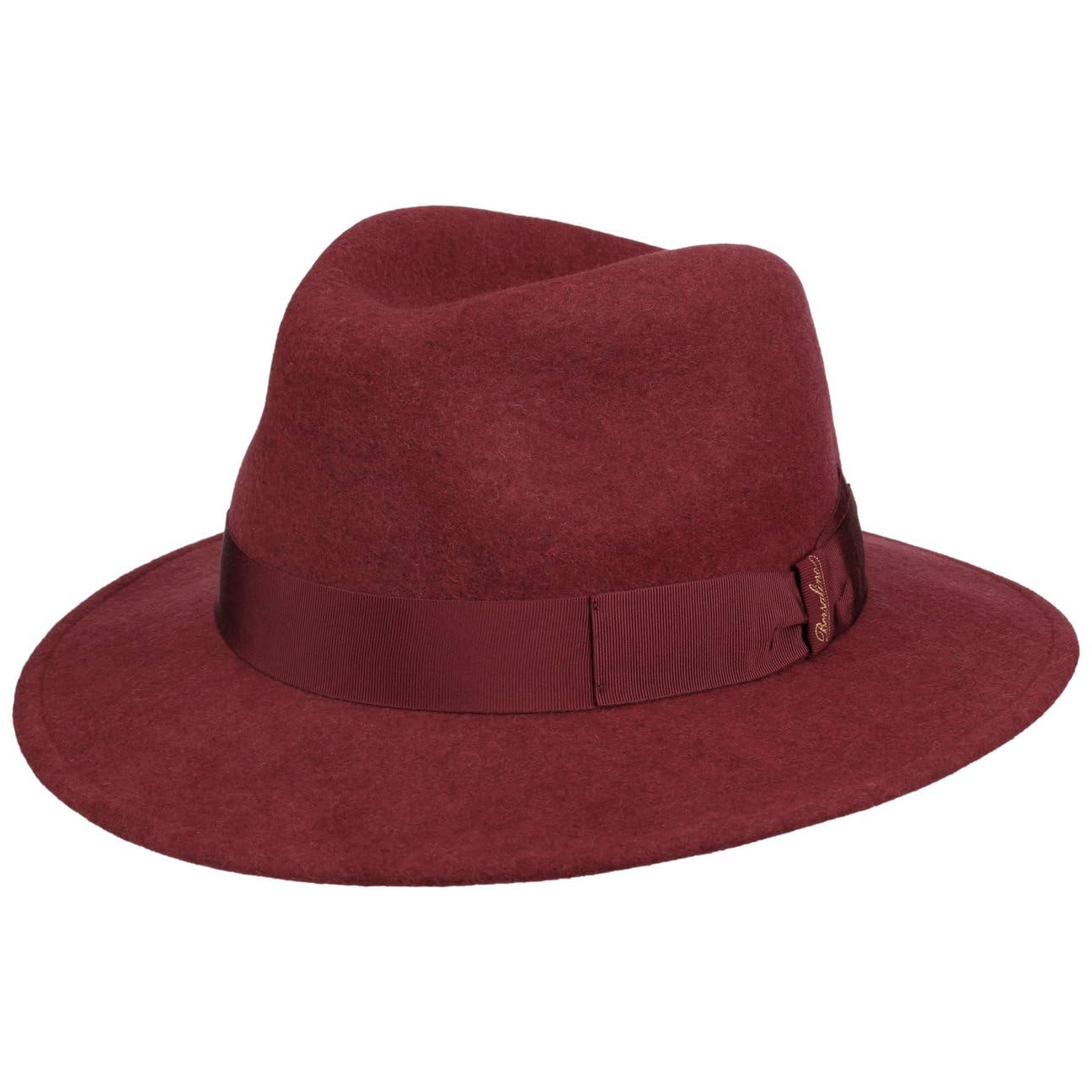 Borsalino Piemonte Traveller Wool Hat Women/Men - Made in Italy Felt with Grosgrain Band, Band Autumn-Winter Winter