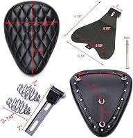DREAMIZER Bobber Motoros Nyereg Rugózott Fekete Rombusz Harley Sportster XL1200 883 6