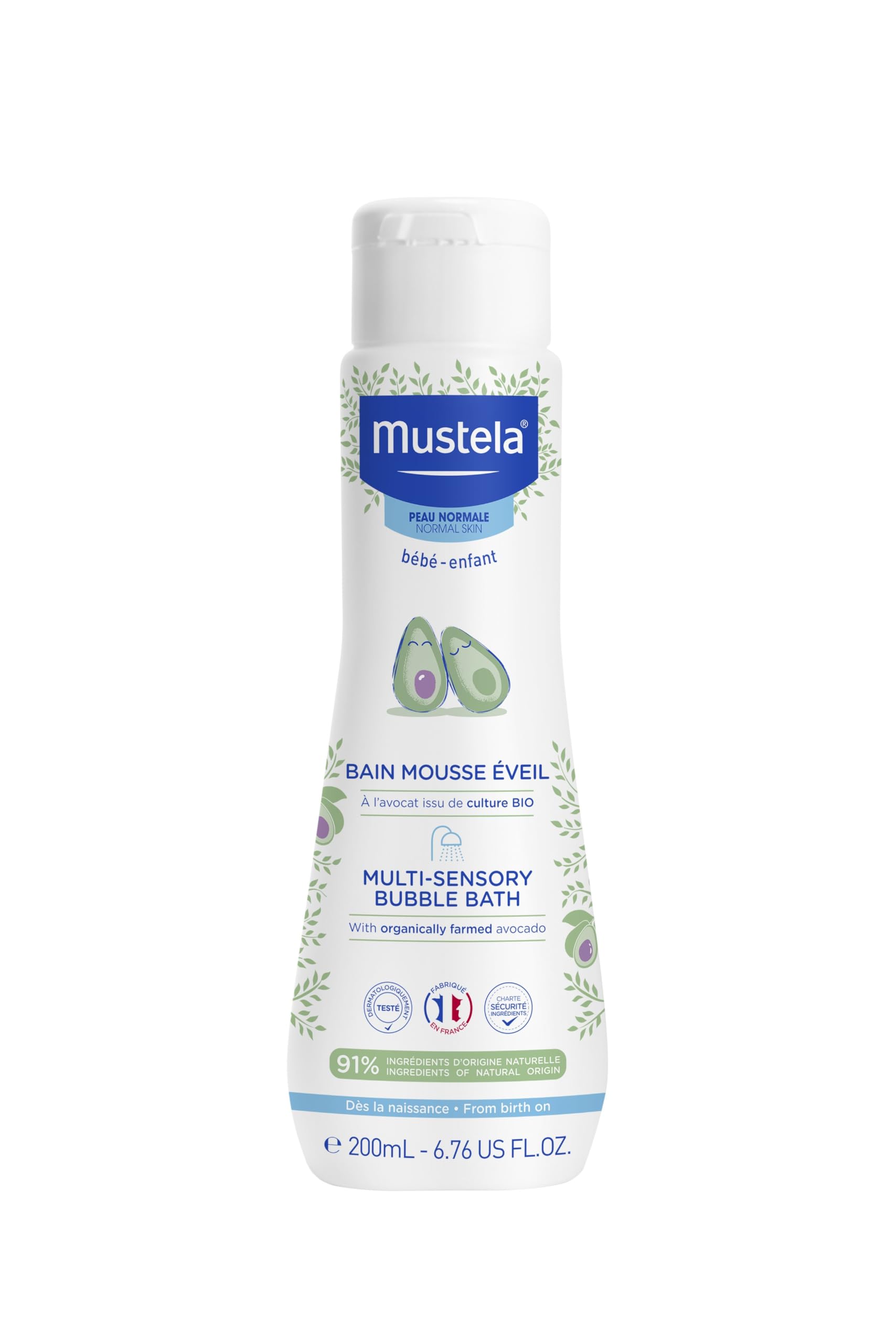Mustela PN BAIN MOUSSE EVEIL 200 ML/PN TONISCH BADSCHUIM 200 ML, (Pack of 1)