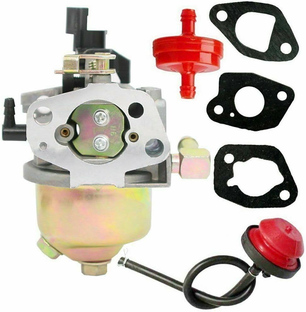 MURNELAP replacement carburetor kit with fuel filter, gaskets, and primer bulb.