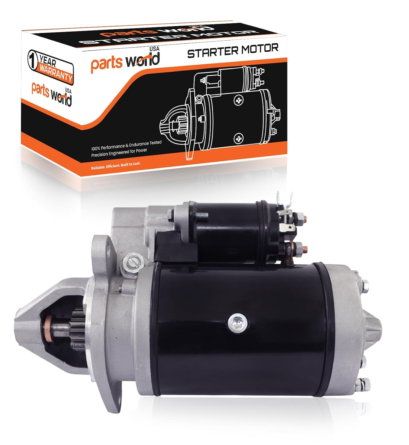 410-30039 12V Starter Motor Compatible with Massey Ferguson Tractor Mf-135 Mf-150 Mf165 Diesel STR25020, 887057R2, 3597426R2, 1680065M2, LRS00190, 1808449M2, 26220, 26264, SLU0008-1 Year Warranty