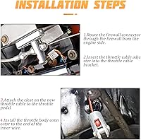 Vista 5 de AICEL Cable de acelerador trenzado de 36 pulgadas, compatible con motor LS1 97-07 4.8L 5.3L 5.7L 6.0L, kit de reparación de cable de acelerador