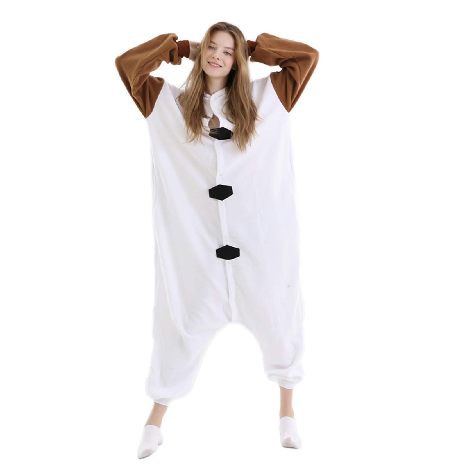 Costume combinaison Relaxo Olaf - Combinaison en forme d’animal - Pyjama pour femme, homme, adulte - Déguisement pour carnaval, Halloween, cosplay