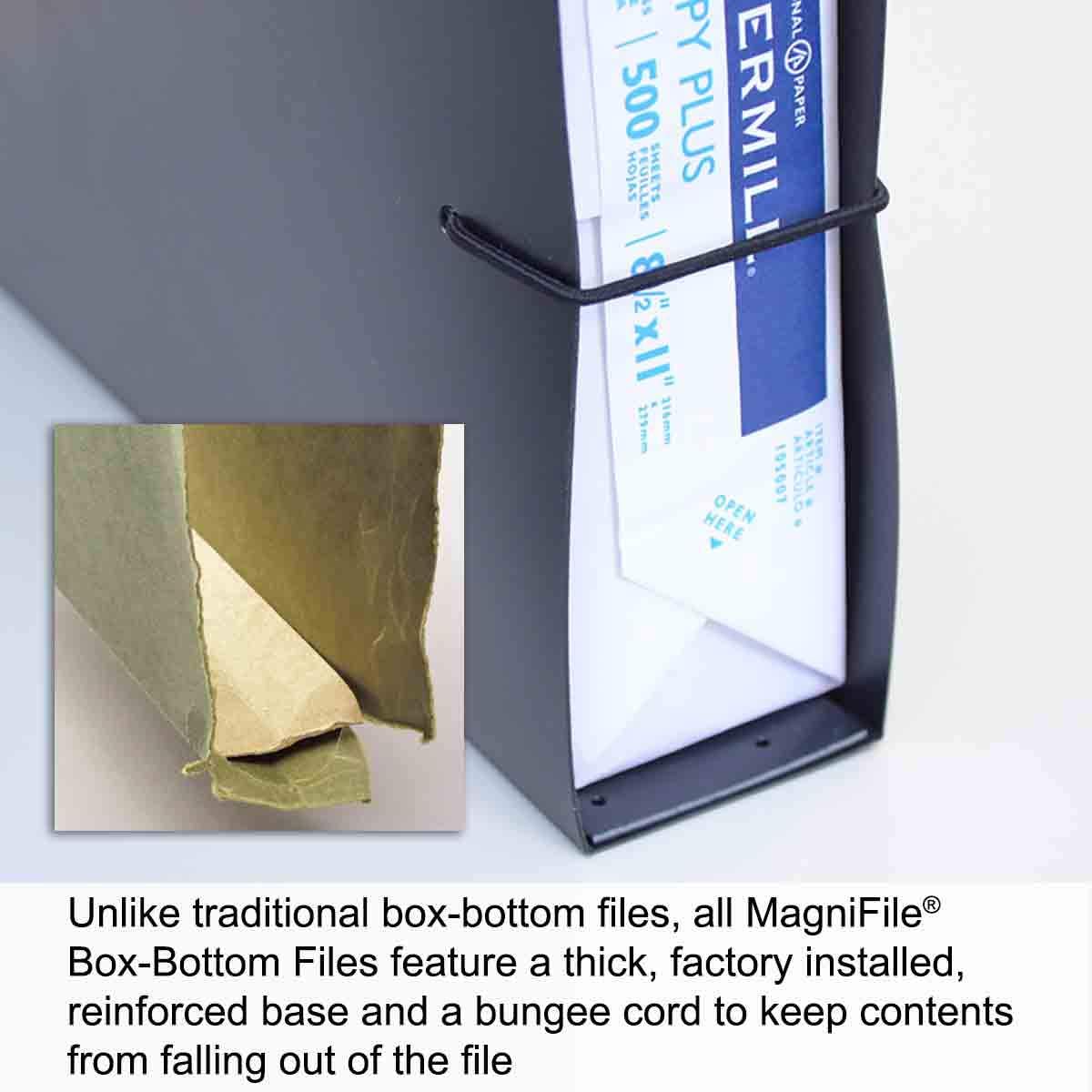 Ultimate Office MagniFile Extra-Capacity Hanging File Folders, 1" Box-Bottom, Letter Size, Feature A Wrap- Around Bungee Security Cord (Set of 4) : Office Products
