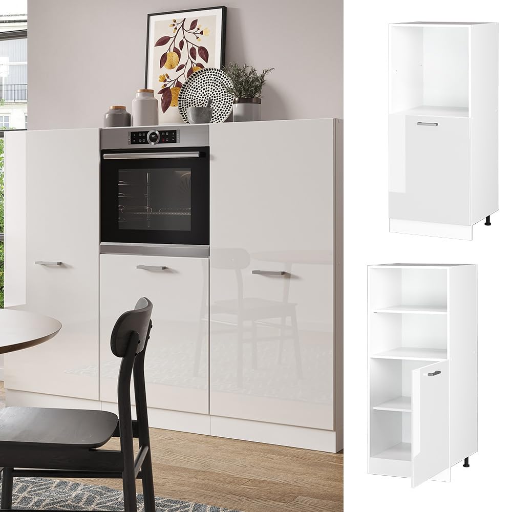 Vicco Mobile per forno da incasso R-Line, Bianco lucido, 60 cm