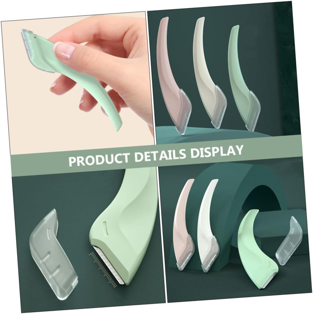 Portable Eyebrow Trimmer and Razor 4pcs Compact Curved Eyebrow Remover for Women Facial Hair Shaving Kit Random Color