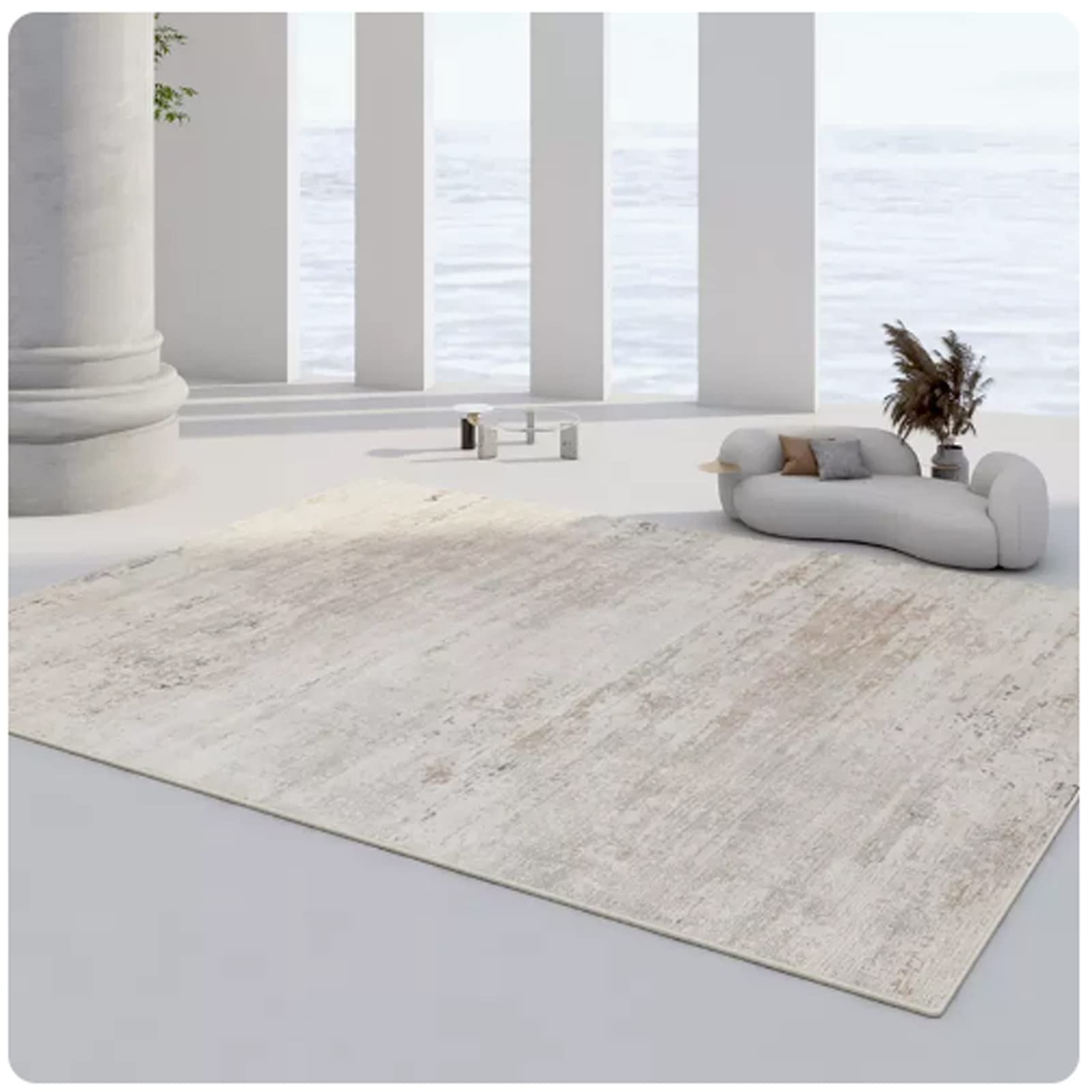 Tapis de sol en flanelle durable au design simple et finitions soignées