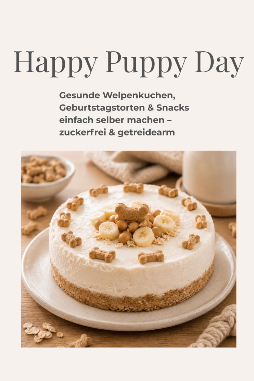 Happy Puppy Day: Gesunde Welpenkuchen, Geburtstagstorten & Snacks einfach selber machen – zuckerfrei & getreidearm (Happy Paw Reihe)