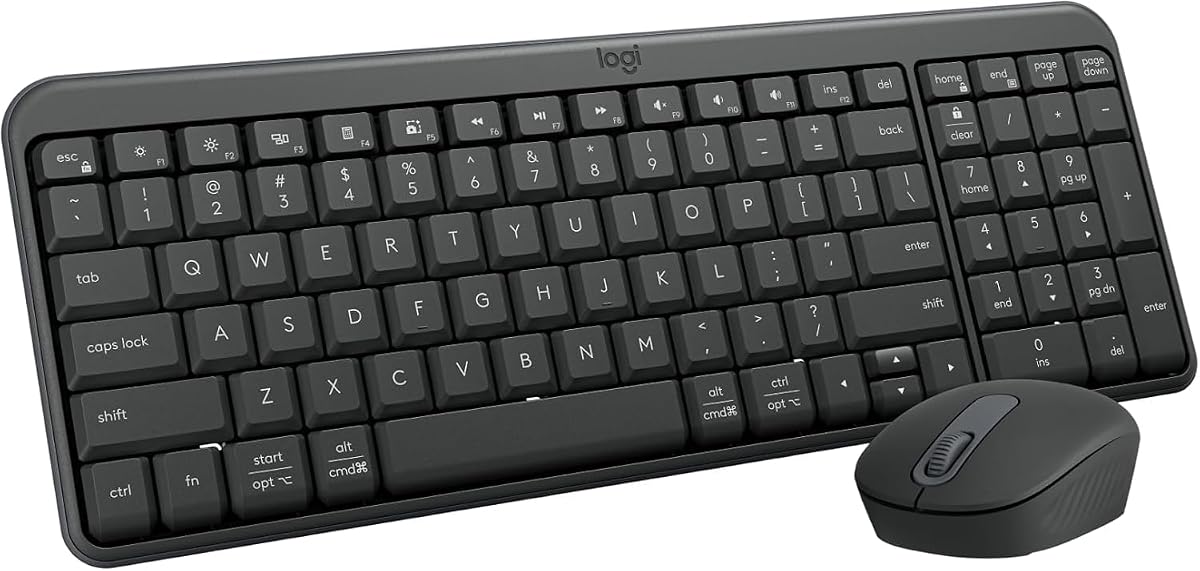 Logitech MK250 Bluetooth Wireless Mouse and Keyboard Combo: Fast & Easy Connectivity, Compact Wireless Keyboard, Ambidextrous Mouse, Durable Build - Windows/MacOS - Graphite (RENEWED)