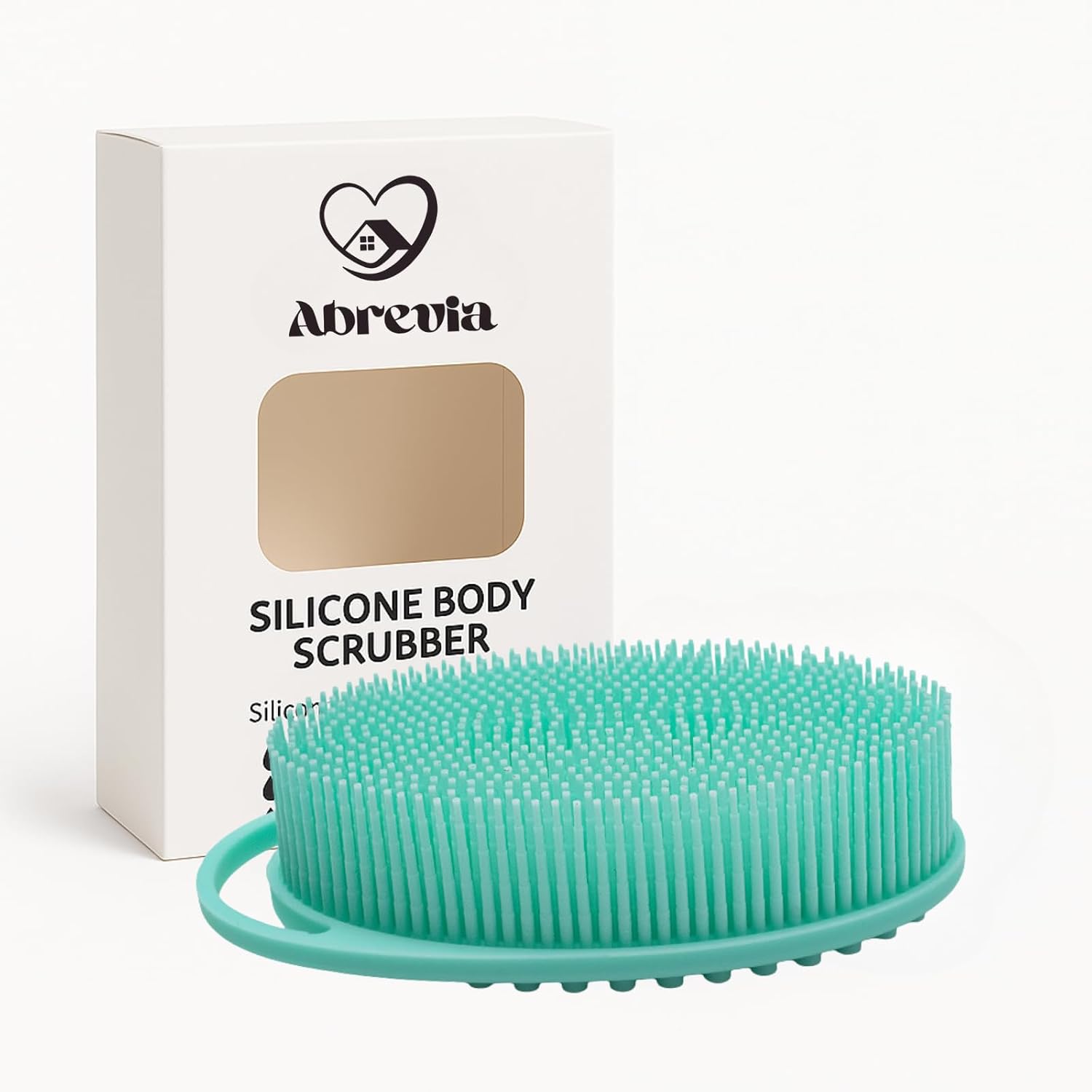 Silicone Body Scrubber, Bath Brush with Soft Bristles for Deep Cleaning, Blue, Pink, Green, Black (Black)