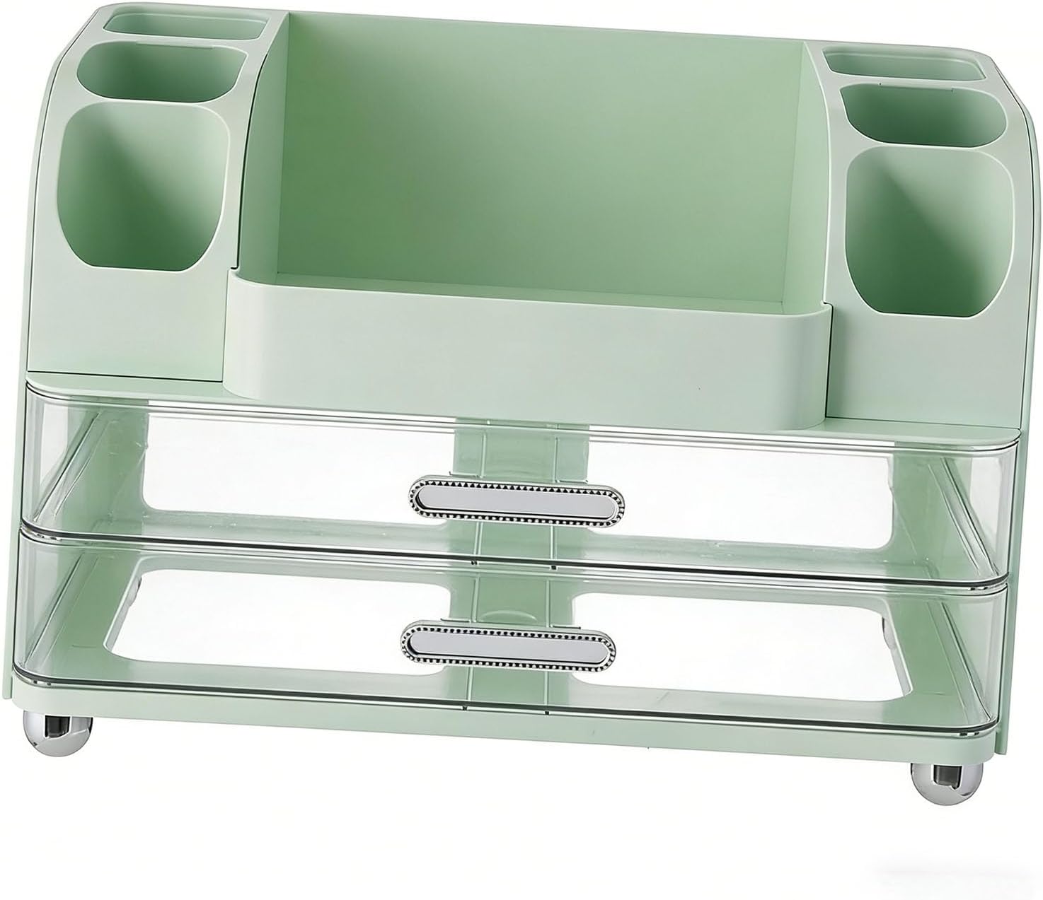 Makeup Organizer with Drawers, Spacious Storage (Green)